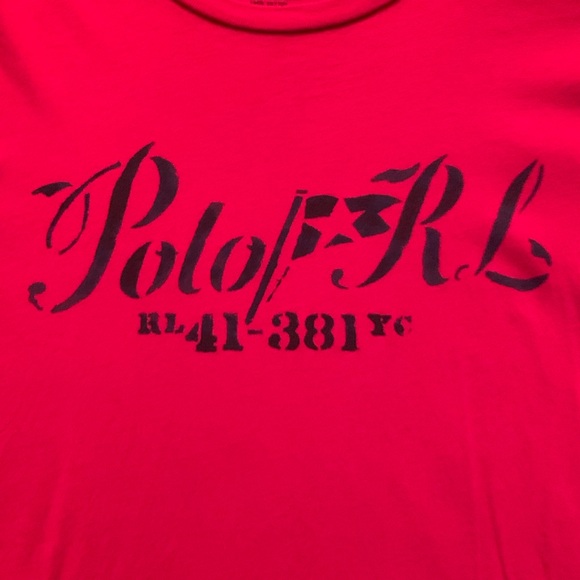 🏇 4/$50 POLO RALPH LAUREN LOGO RED SHORT SLEEVE MENS T-SHIRT - SIZE SMALL 🏇 - Picture 2 of 4